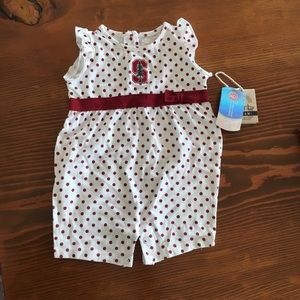 NWT Stanford romper Go Cards!!!